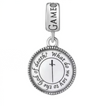 Ce charm pendentif en argent 925 pur présente un médaillon rond gravé d’une épée droite au centre entourée d’inscription circulaire philosophique. Il évoque choix moraux destin et réflexions profondes sur existence.

Caractéristiques

Matière : Argent 925 gravures noires contrastées.
Design : Rond ajouré épée verticale bélière large.
Compatibilité : Clip pour bracelets européens.