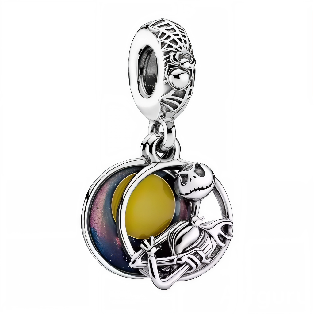 Ce charm pendentif médailon en argent 925 (S925) enferme le portrait iconique de Jack Skellington, crâne souriant mystérieux. Il symbolise trésors cachés Halloween, nostalgie Burton et secrets Roi Citrouilles.

Caractéristiques :

Matière : Argent 925 (S925) squelette.
Design : Médaillon vintage, Jack profil expressif.
Compatibilité : Compatible avec les bracelets à charms standards (type Pandora, etc.) et chaînes fines.