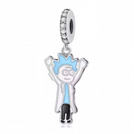 Affichez votre joie interdimensionnelle avec ce charm pendentif en argent 925 représentant Rick Sanchez en pleine extase cosmique, les bras levés au ciel. Fidèle à l’esprit provocateur de Rick et Morty, ce bijou capture un rare moment d’euphorie chez le célèbre scientifique fou. Parfait pour celles et ceux qui veulent célébrer la folie joyeuse et le génie incontrôlable de Rick.