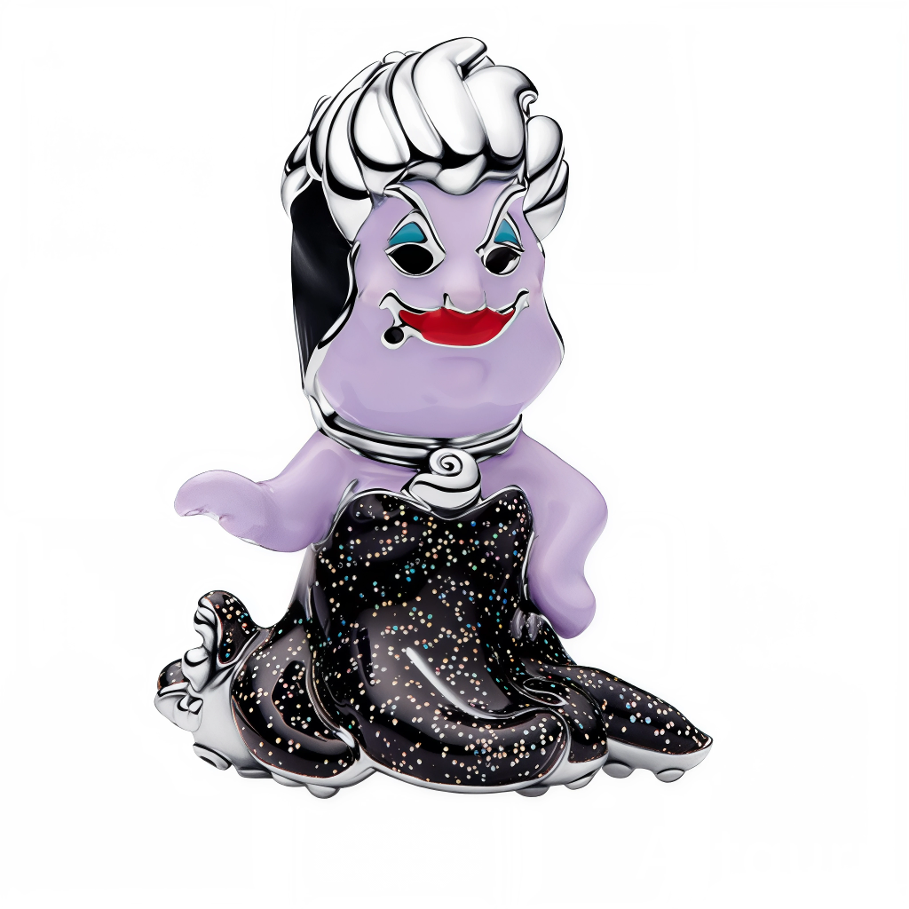 Ce charm pendentif en argent 925 (S925) incarne Ursula la sorcière des mers de La Petite Sirène, silhouette imposante violette, tentacules noirs sinueux, lèvres rouges pulpeuses et collier coquillage magique. Elle symbolise pouvoir tentaculaire, pactes perfides et ambition océanique dévorante.

Caractéristiques :

Matière : Argent 925 (S925) émail violet profond avec yeux hypnotiques.
Design : Tentacules courbés dynamiques, perle noire centre coquille, profil menaçant glamour.
Compatibilité : Compatible ave