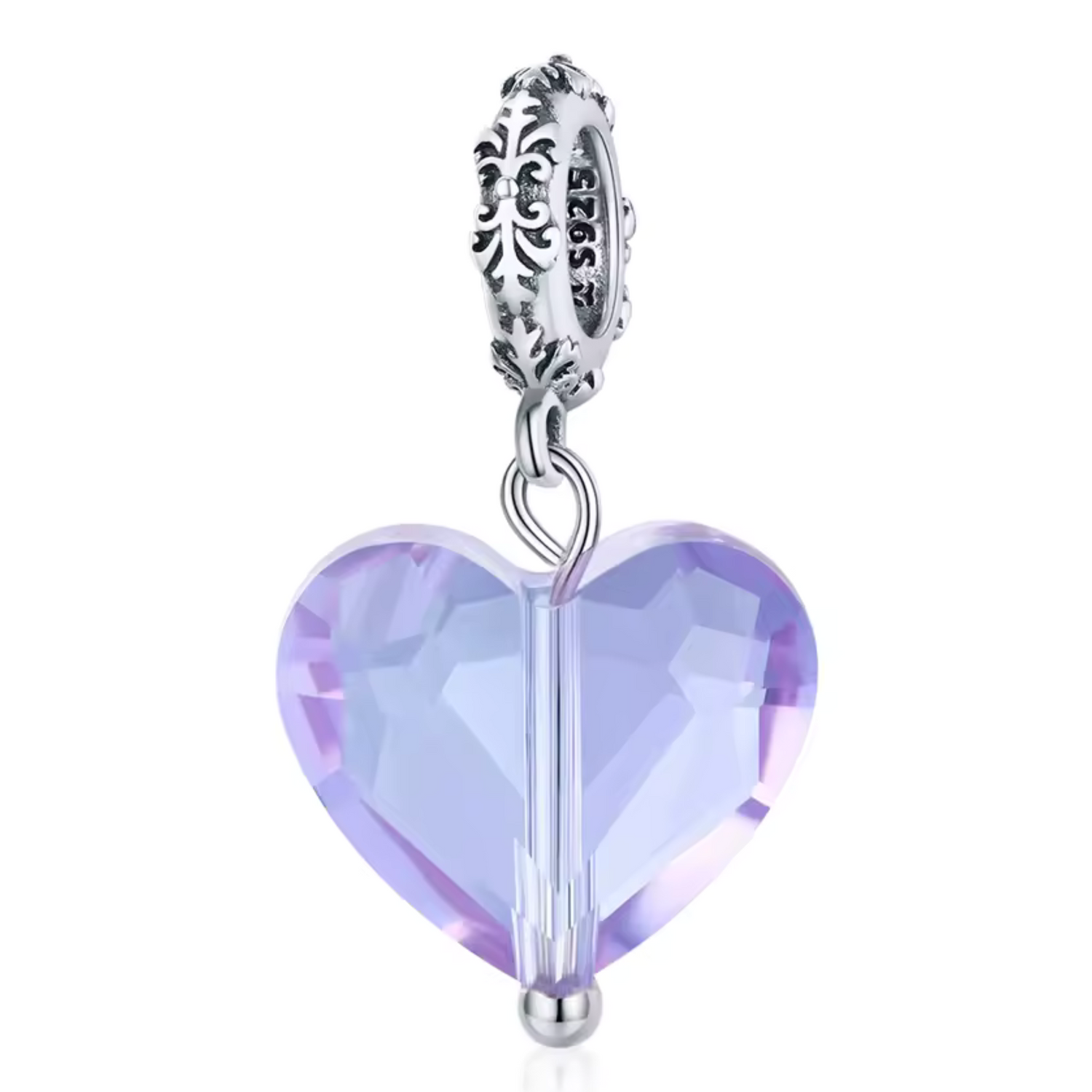 Charm Pendentif Cœur Violet