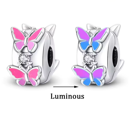 Clips Papillon Rose