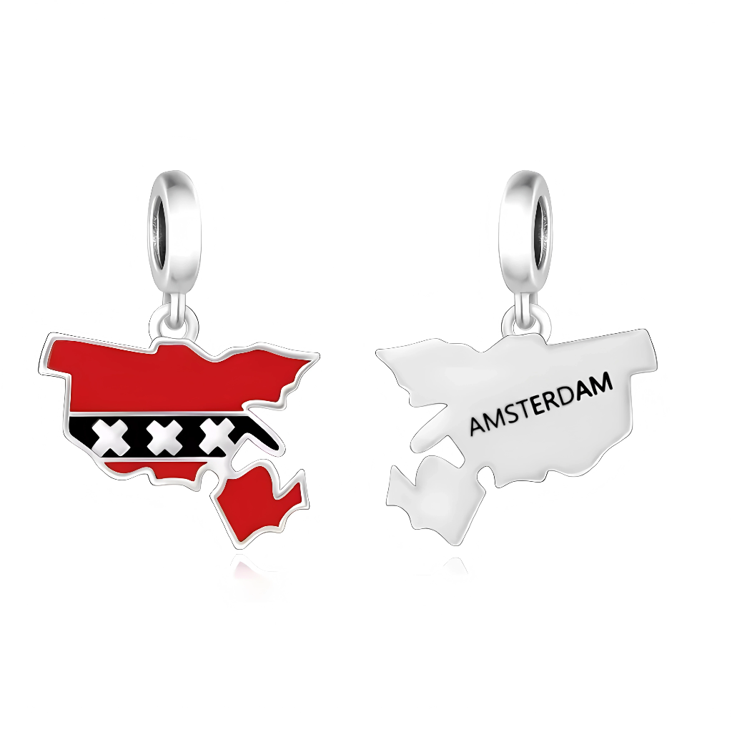 Charm Pendentif - Drapeau Amsterdam