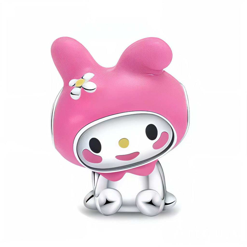 Charm – My Melody en Bonnet Rose Fleur (Sanrio)