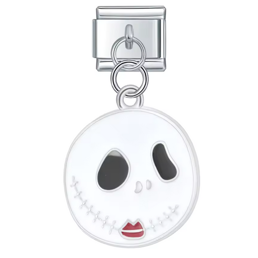 Charm Italien Pendentif Argenté – Tête de Jack (L’Étrange Noël de Monsieur Jack)