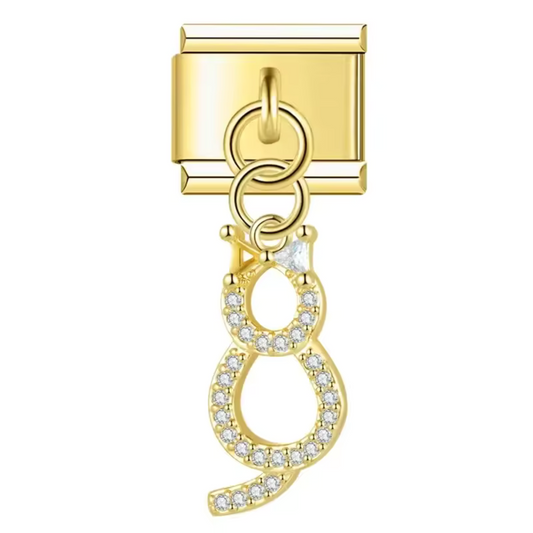Charm Italien Pendentif Argenté ou Doré – Chat