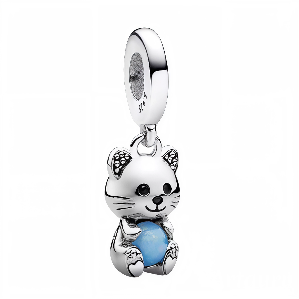 Charm Pendentif - Chaton Joueur