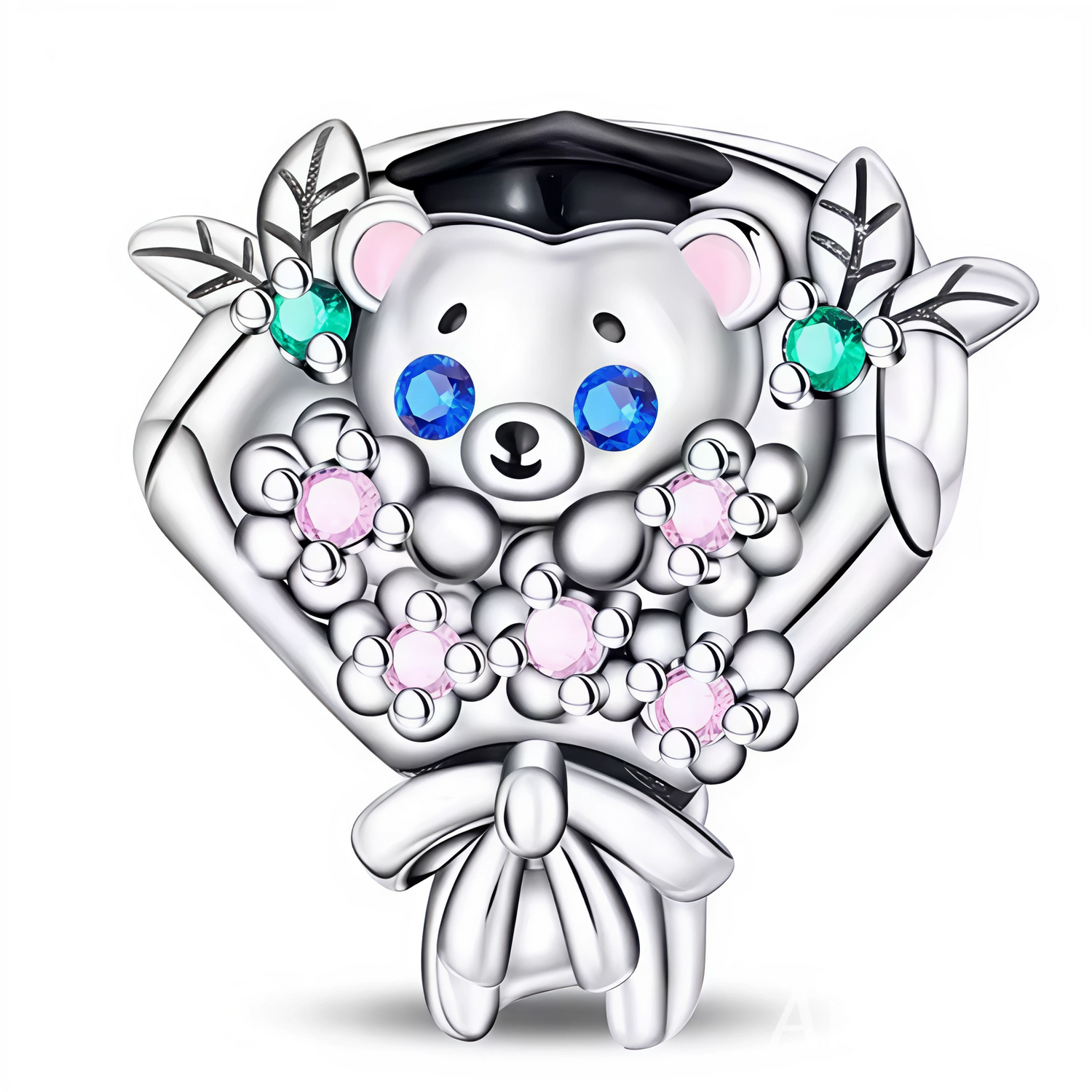 Charm – Bouquet de Fleurs avec Nounours Diplômé