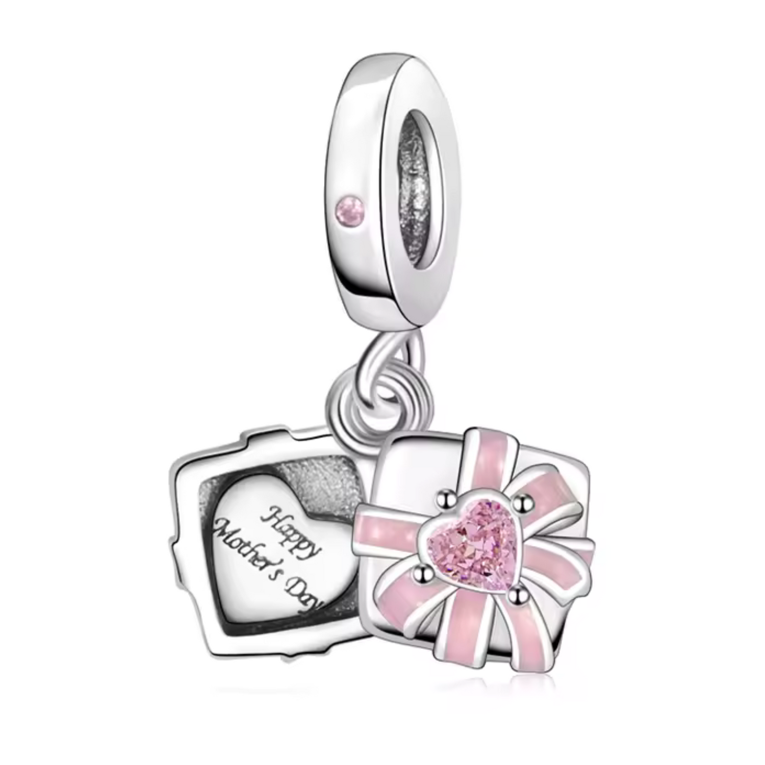 Charm Pendentif Cadeau – "Happy Mother Day" – Un Geste Plein d’Amour