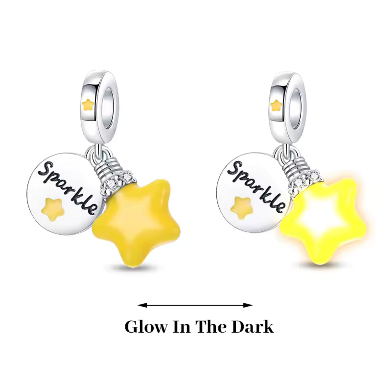 Charm Pendentif Étoile – "Glow in the Dark"