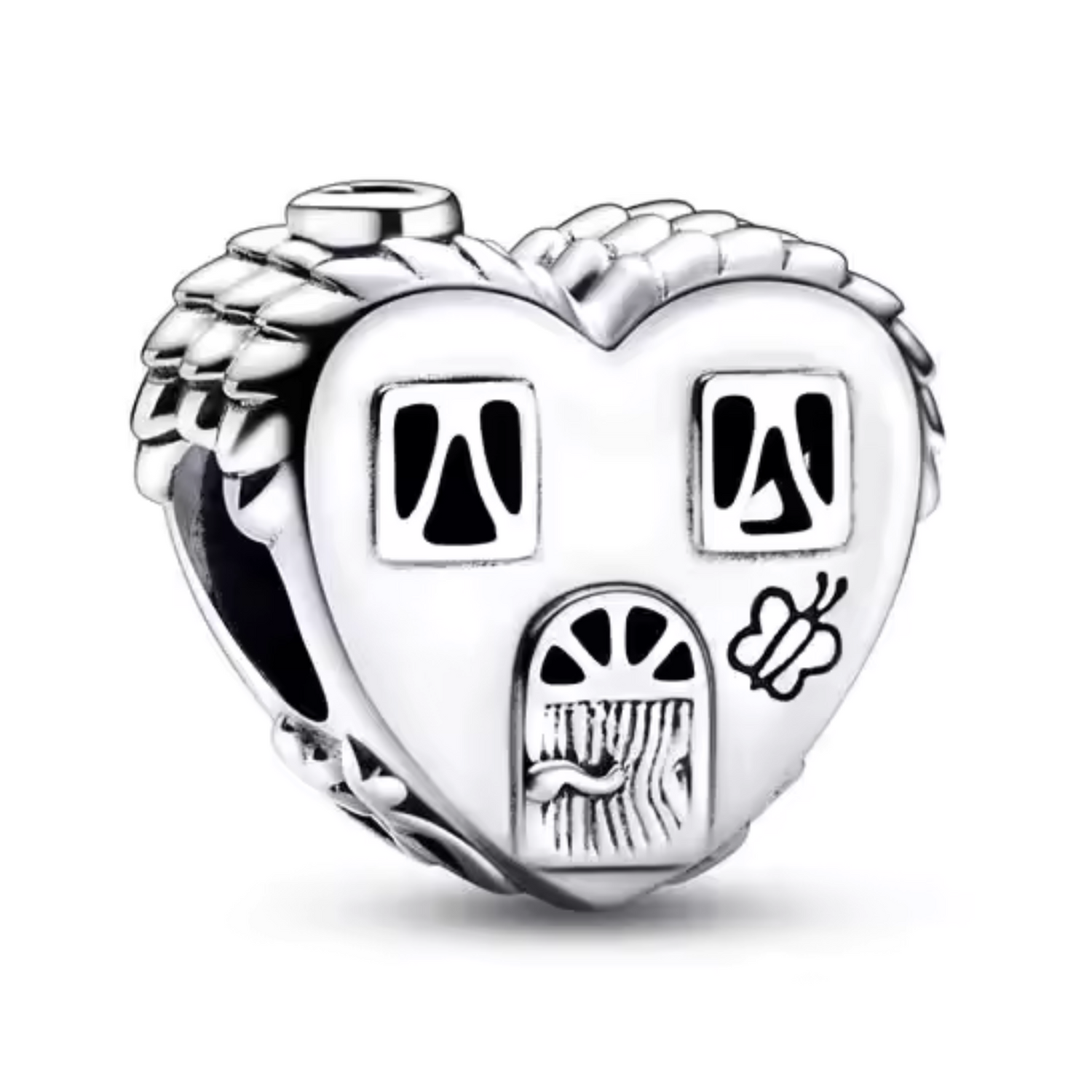 Charm Maison Cœur Blanche – Symbole d’Amour et de Foyer