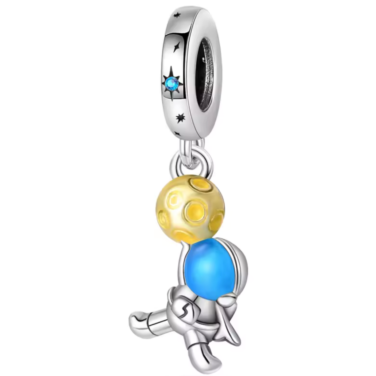 Charm Astronaute et Ballons – Symbole d’Exploration et de Rêve