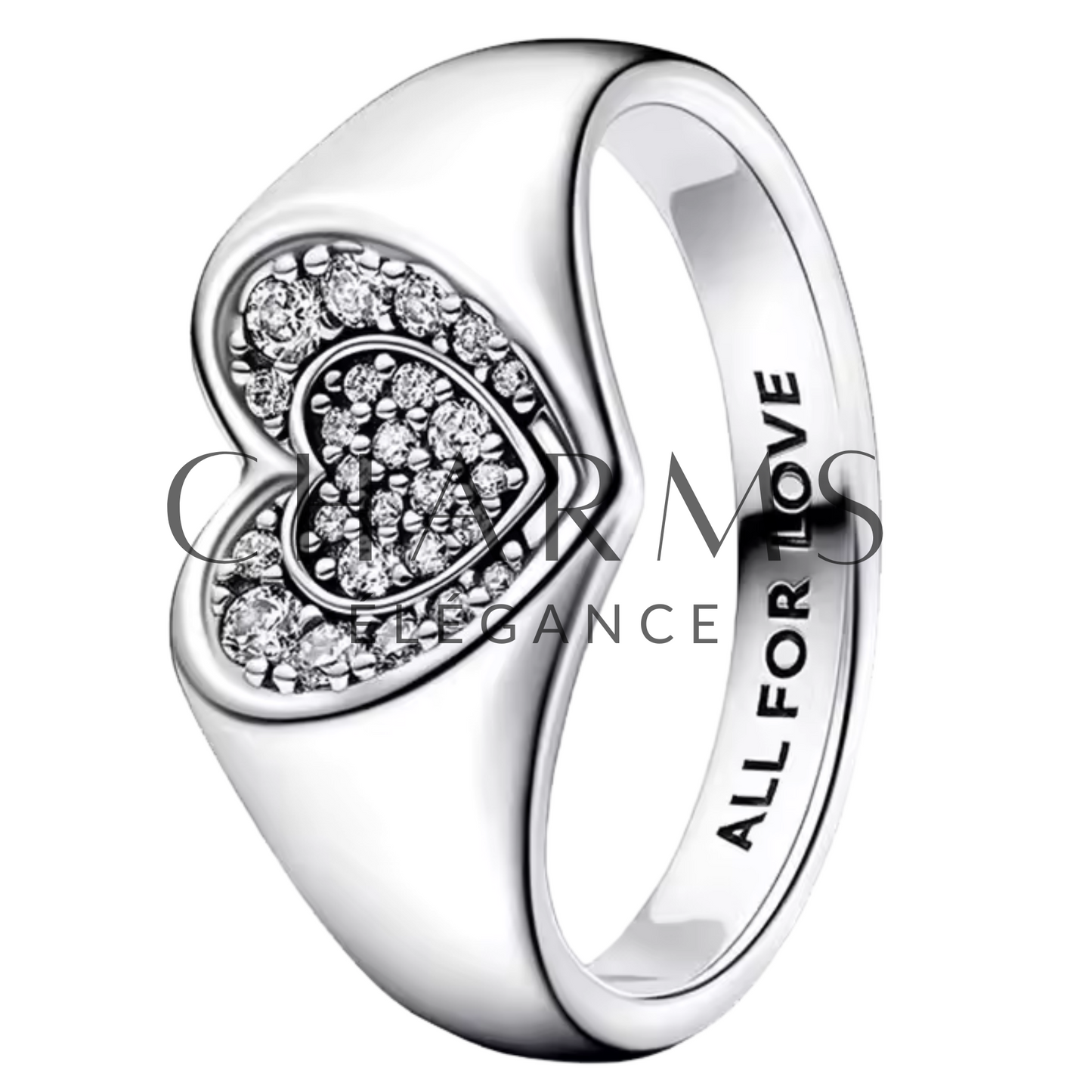 Bague Cœur Argenté – Douceur Intemporelle