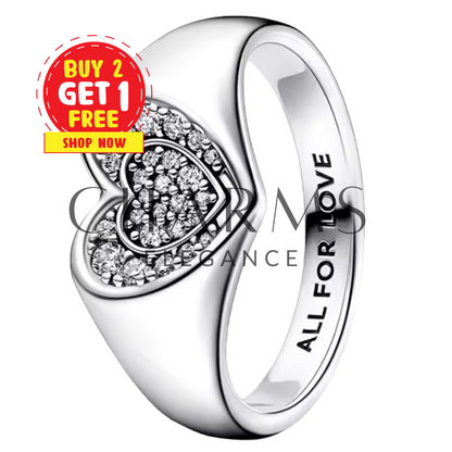 Bague Cœur Argenté – Douceur Intemporelle
