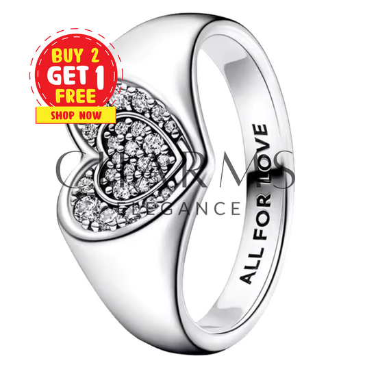 Bague Cœur Argenté – Douceur Intemporelle