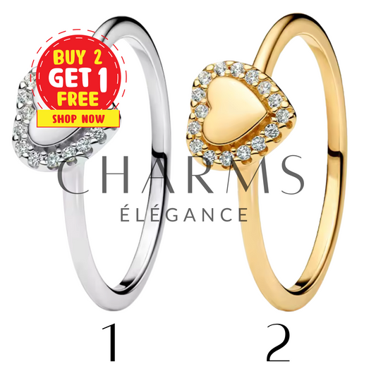 Bague Cœur Élégant – Argenté ou Or