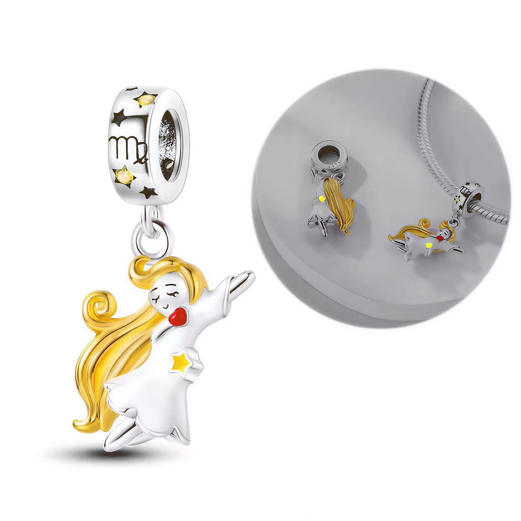 Charm Pendentif - Vierge avec Effet Glow in the Dark