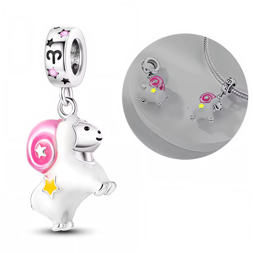 Charm Pendentif - Bélier avec Effet Glow in the Dark