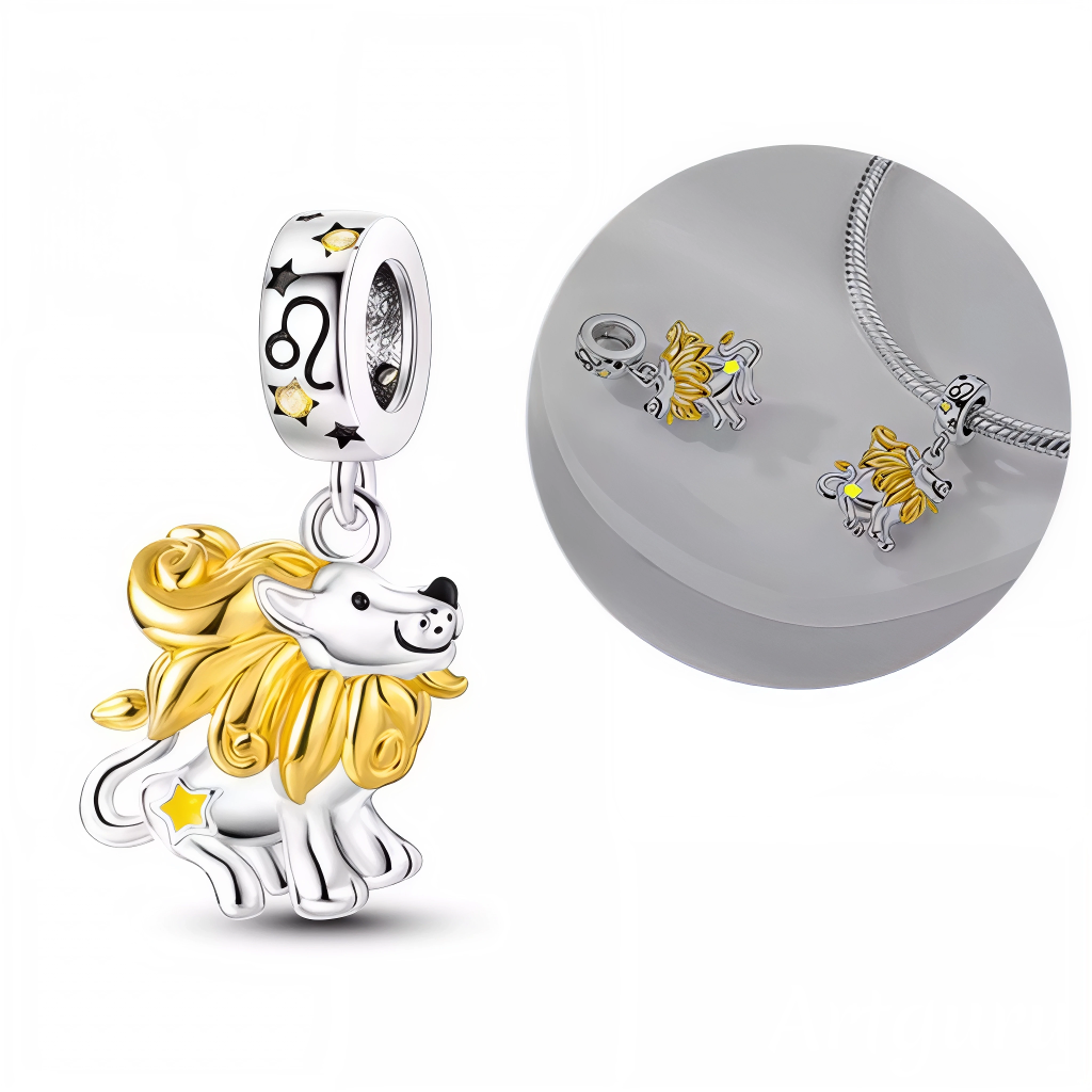 Charm Pendentif - Lion avec Effet Glow in the Dark