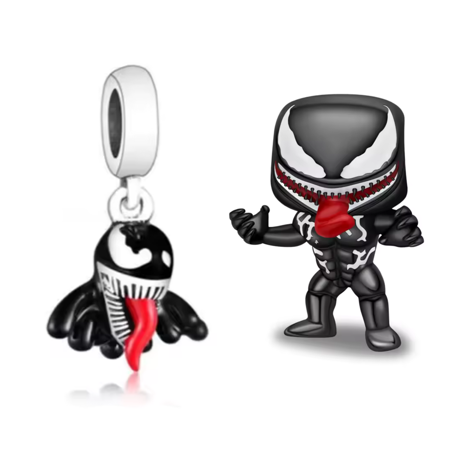 Découvrez la puissance et l’audace avec notre offre duo Venom, une combinaison unique de deux charms inspirés de l’univers emblématique de Venom. Parfaits pour les fans de super-héros et les amateurs de design audacieux, ces bijoux en argent 925 incarnent le côté mystérieux et intrépide de ce personnage légendaire.