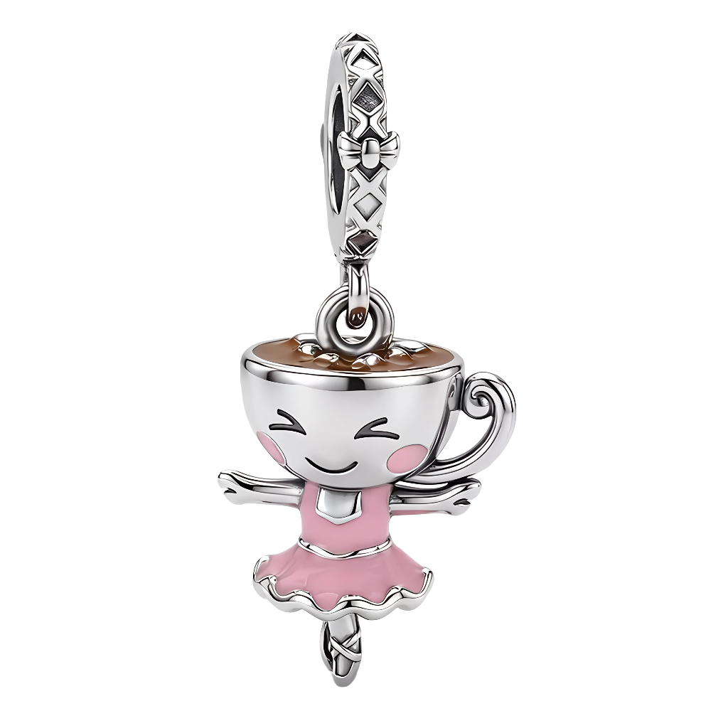 Succombez à la folie des brainrots avec ce charm inspiré de&nbsp;Ballerina Cappuccina, la ballerine en tutu cappuccino qui a enflammé les réseaux en 2025. Symbole de douceur addictive et de vibes rétro-futuristes, elle arbore un design mignon avec tutu texturé, cheveux soyeux et regard rêveur, évoquant les mèmes hypnotiques et les danses virales. Fabriqué en argent 925 avec émaux beige-doré et détails perlés, ce petit bijou transforme votre bracelet en scroll infini de tendresse.

Caractéristiques :

-Matiè