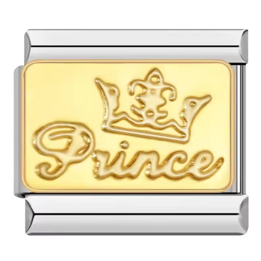 Charm Italien Argenté et Doré – Prince