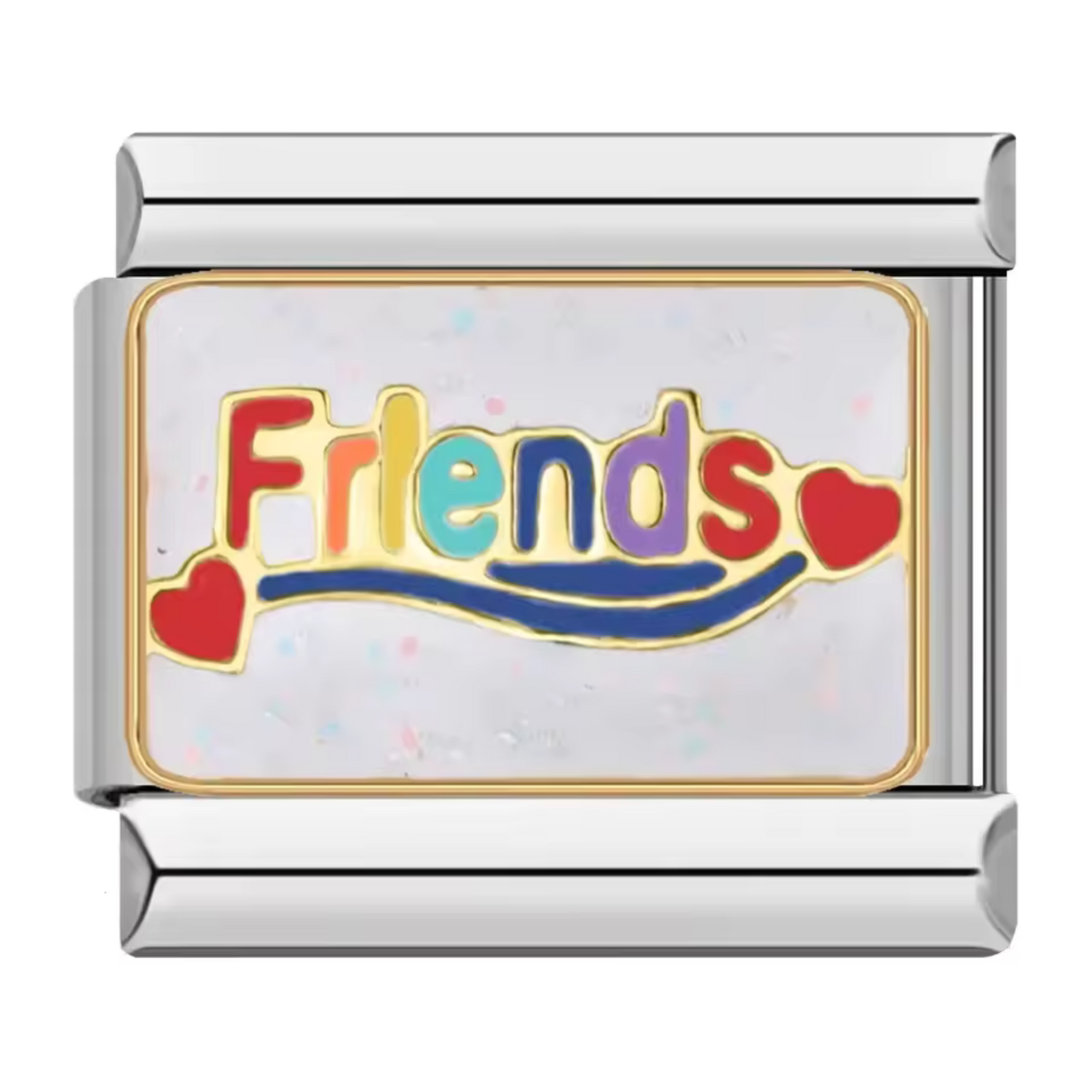 Charm Italien Argenté – “Friends” multicolore
