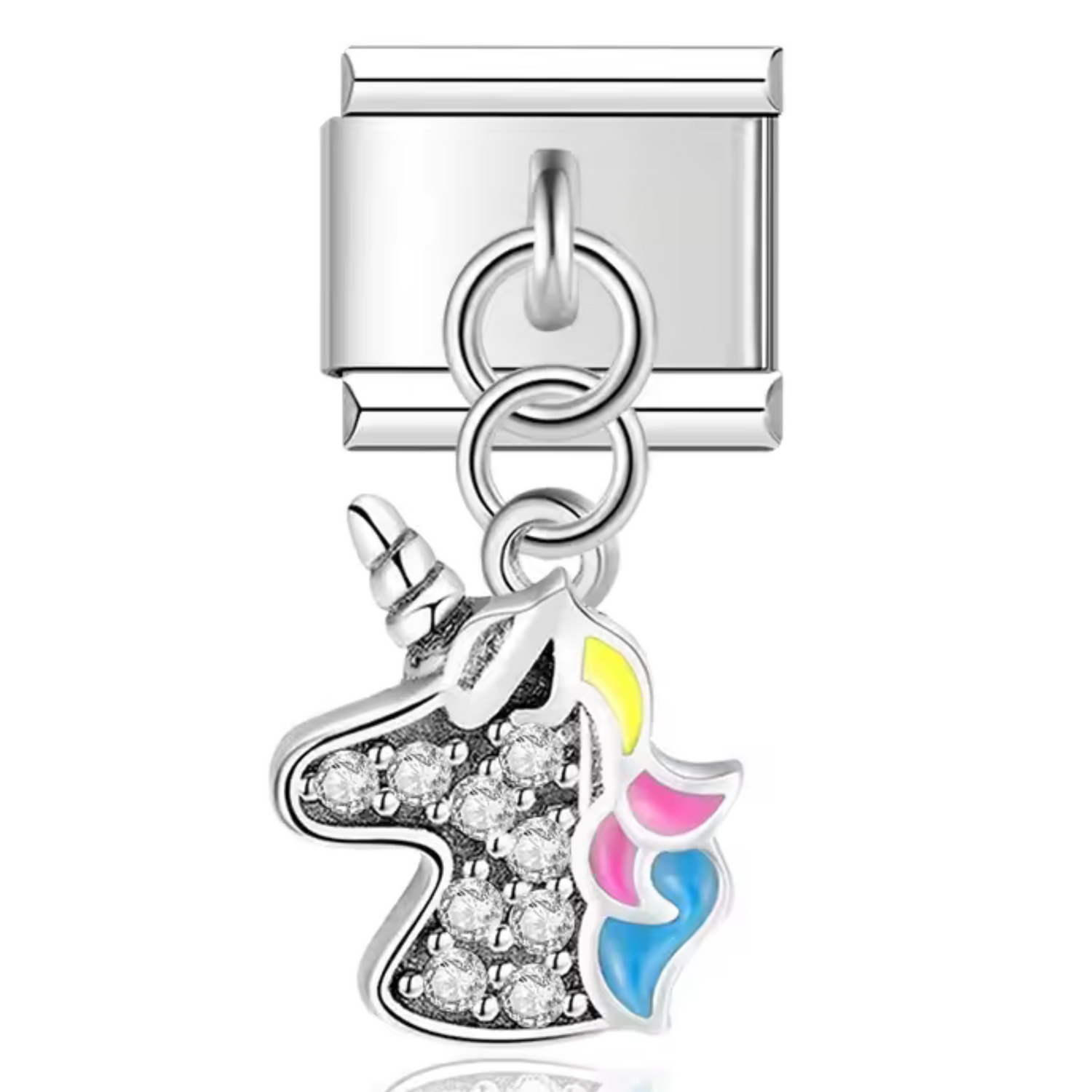 Charm Italien Pendentif Argenté – Licorne