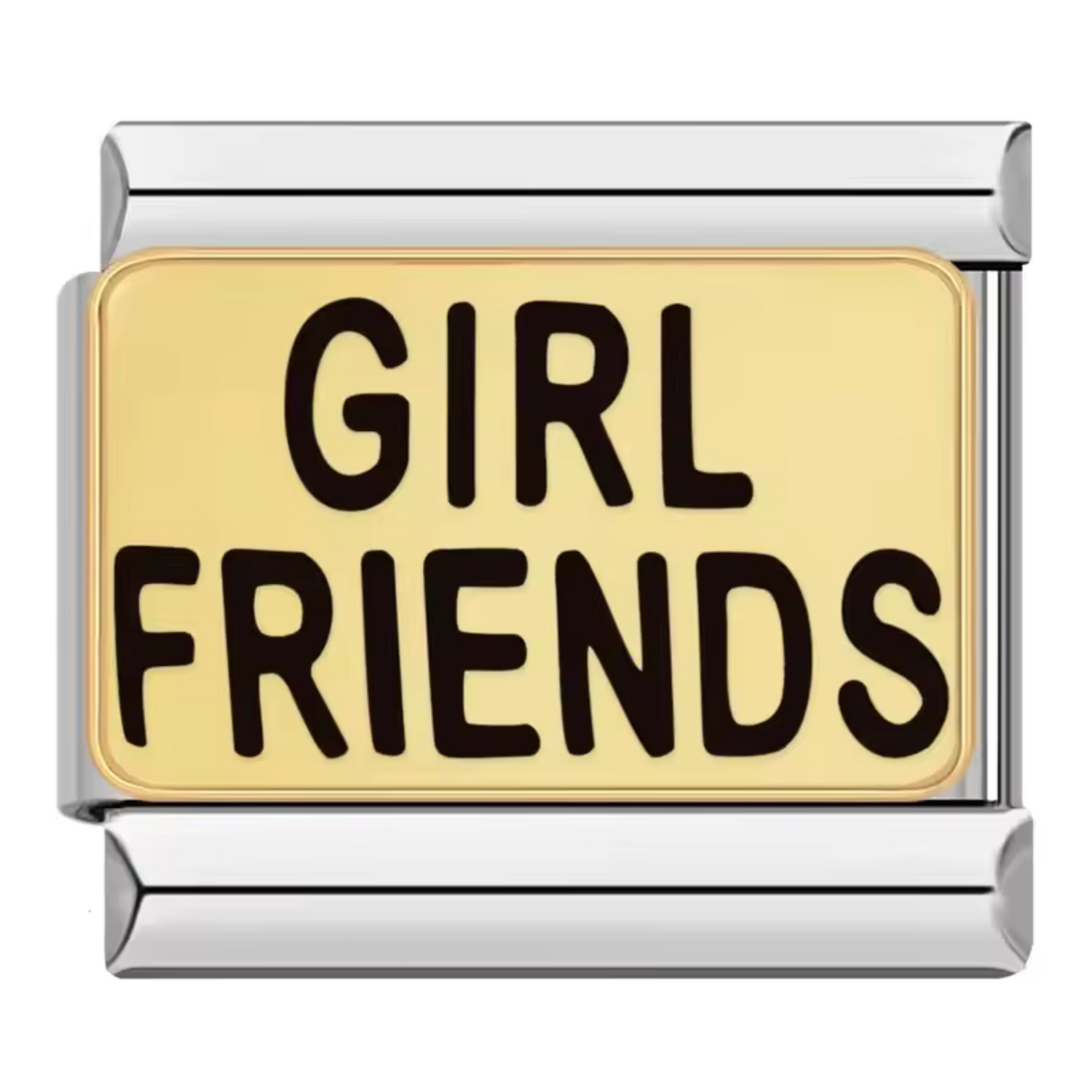 Charm Italien Argenté et Doré – “Girl Friends”