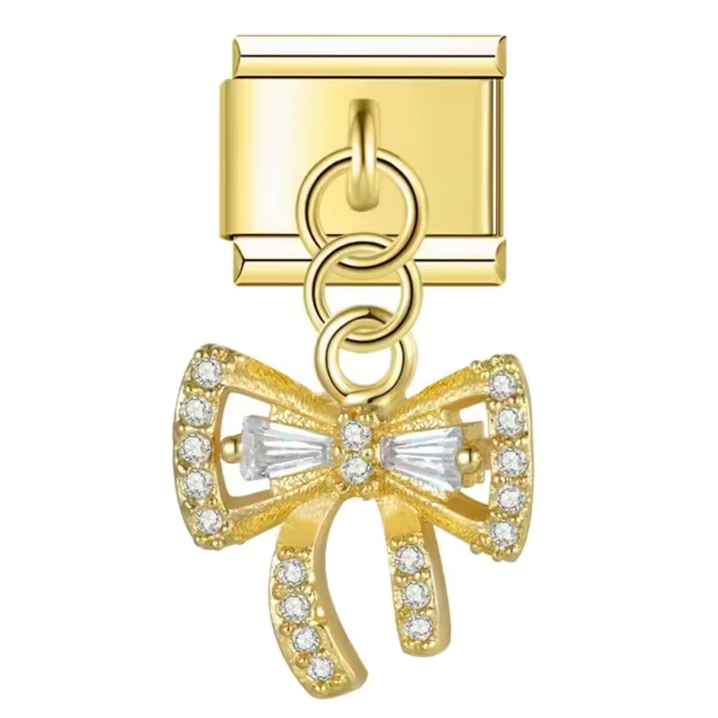 Charm Italien Pendentif couleur Or Rose, Argenté ou Doré – Noeud