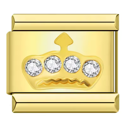 Charm Italien Argenté ou Doré – Couronne
