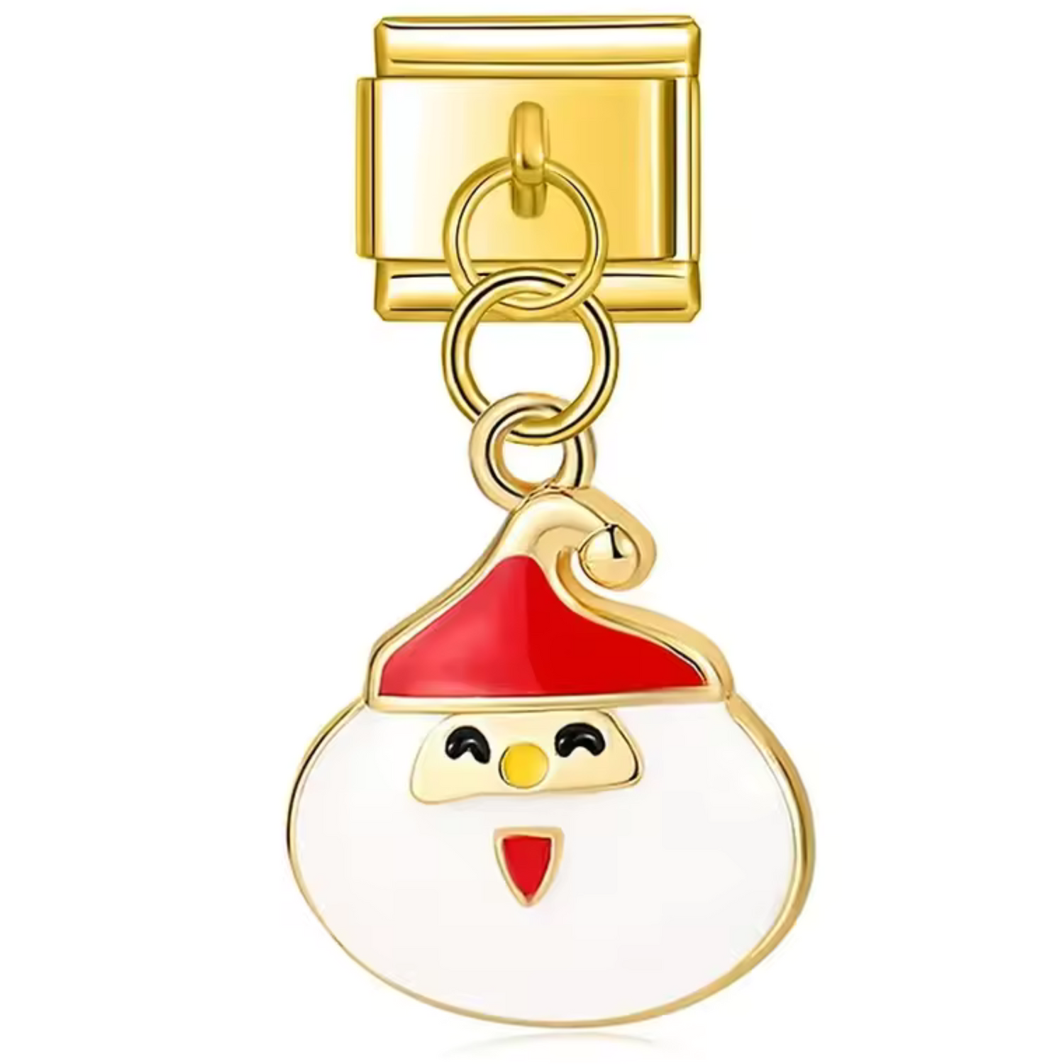 Charm Italien Pendentif – Père Noël Doré