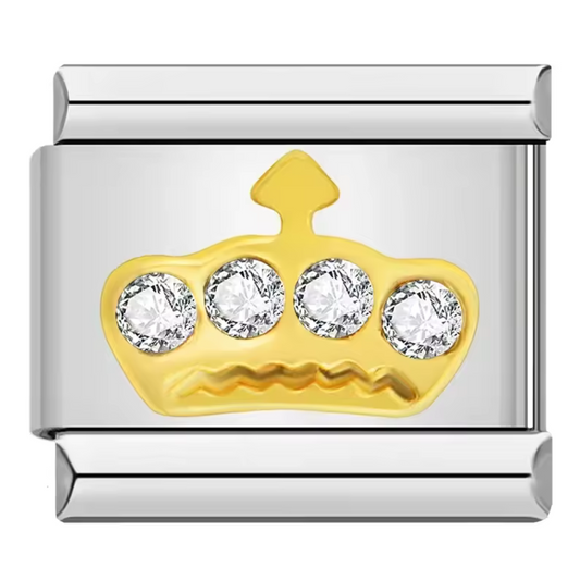 Charm Italien Argenté ou Doré – Couronne
