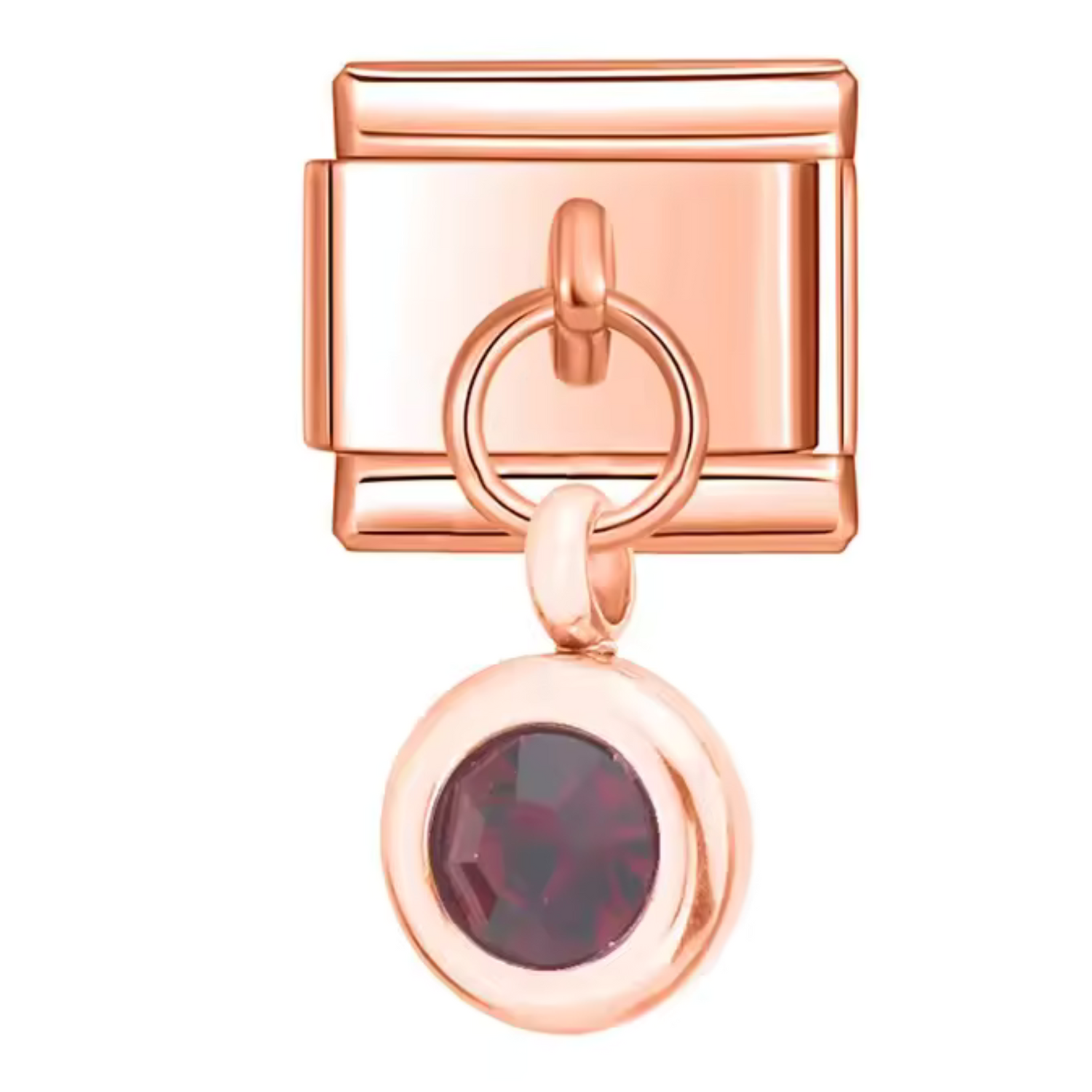 Charm Italien Pendentif Couleur Or Rose – Pierre de Naissance