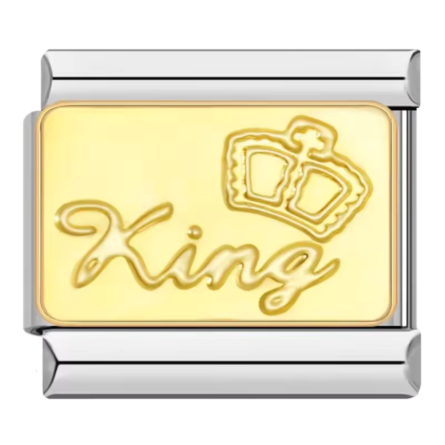 Charm Italien Argenté et Doré – King