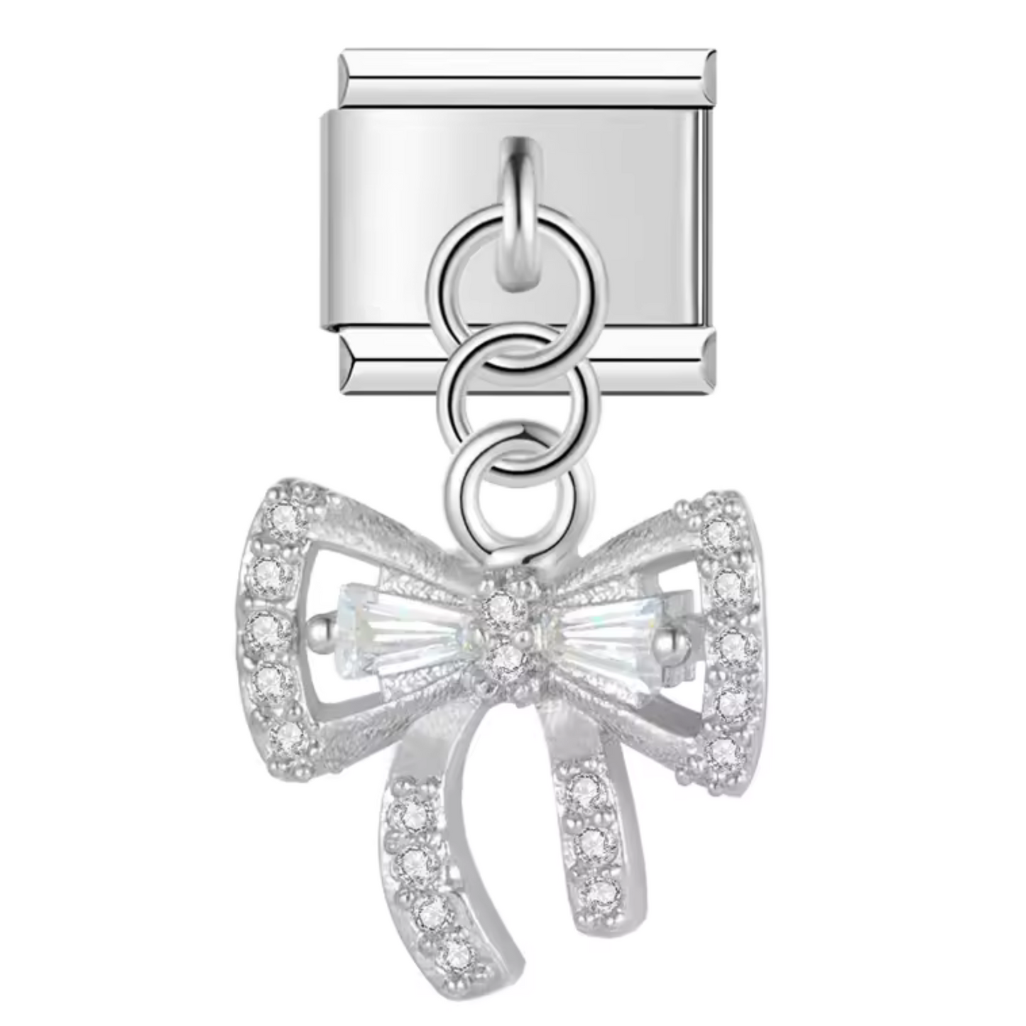 Charm Italien Pendentif couleur Or Rose, Argenté ou Doré – Noeud