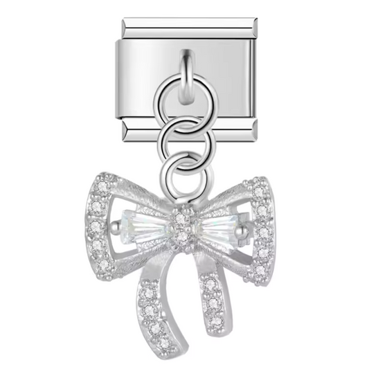 Charm Italien Pendentif couleur Or Rose, Argenté ou Doré – Noeud