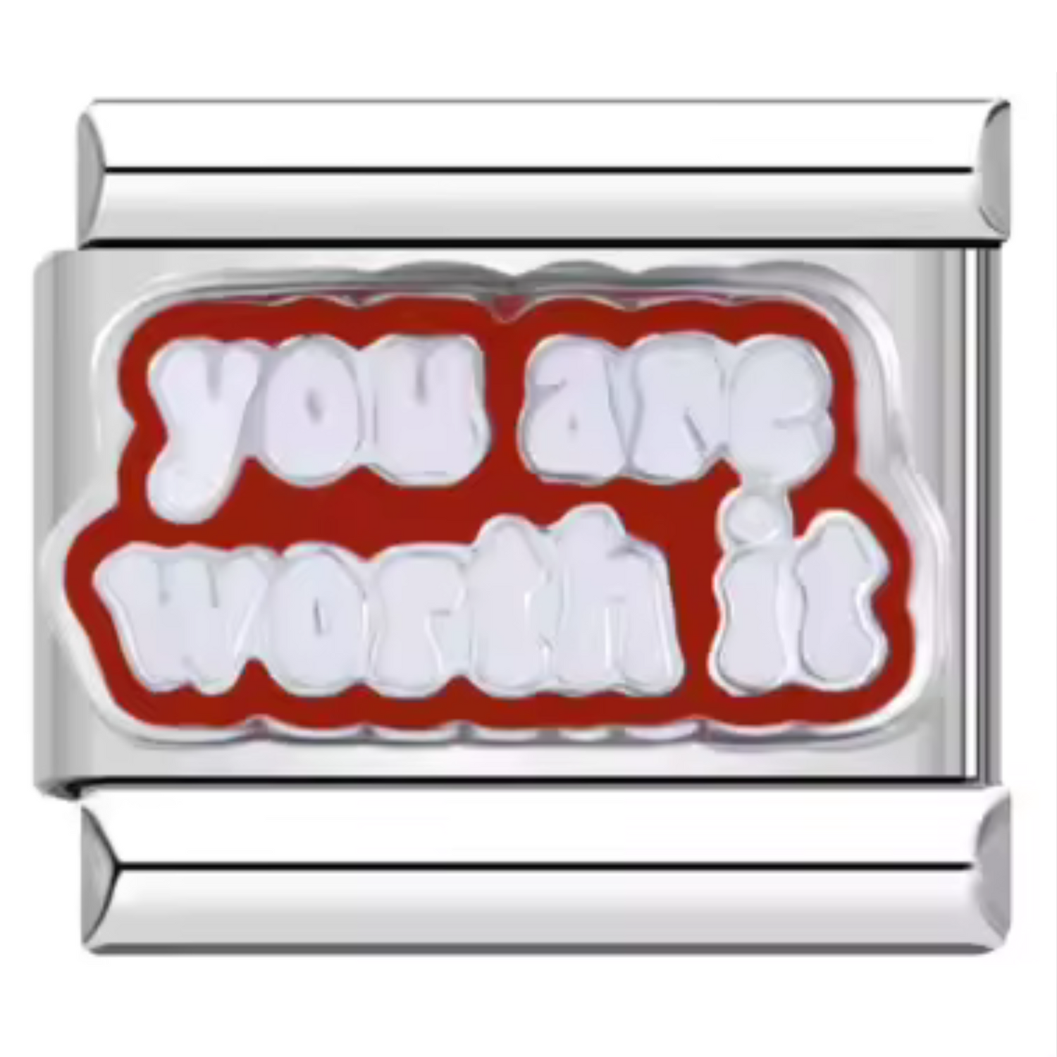 Charm Italien Argenté – "You Are Worth It"