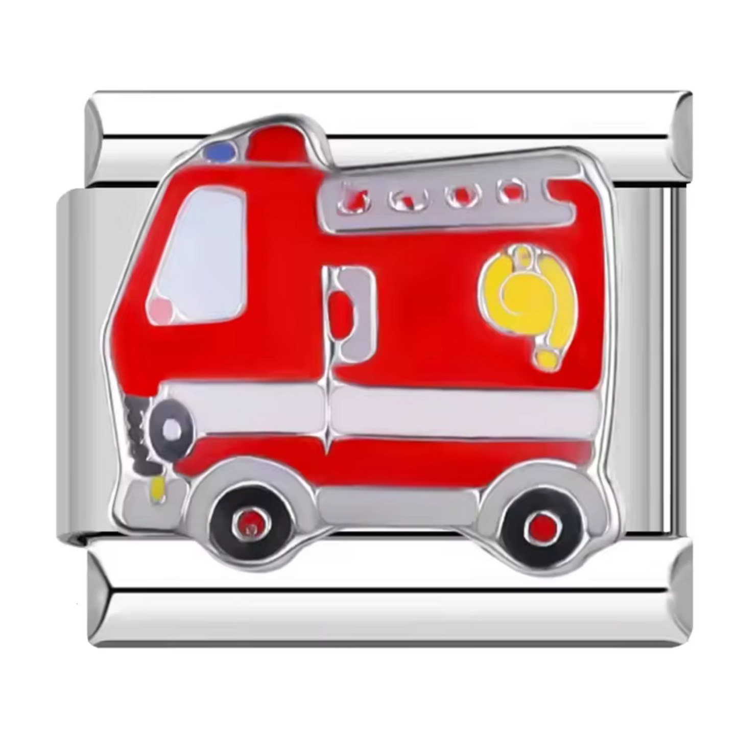 Charm Italien Argenté – Camion de Pompier
