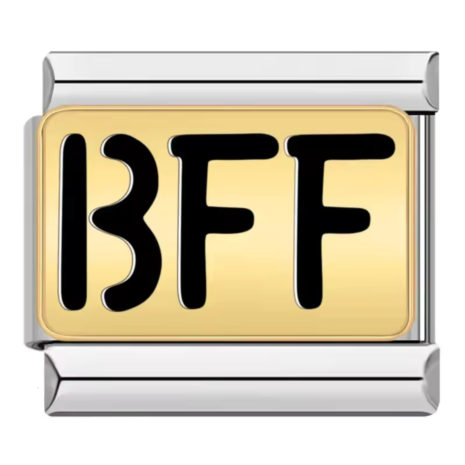 Charm Italien Argenté et Doré – “BFF”