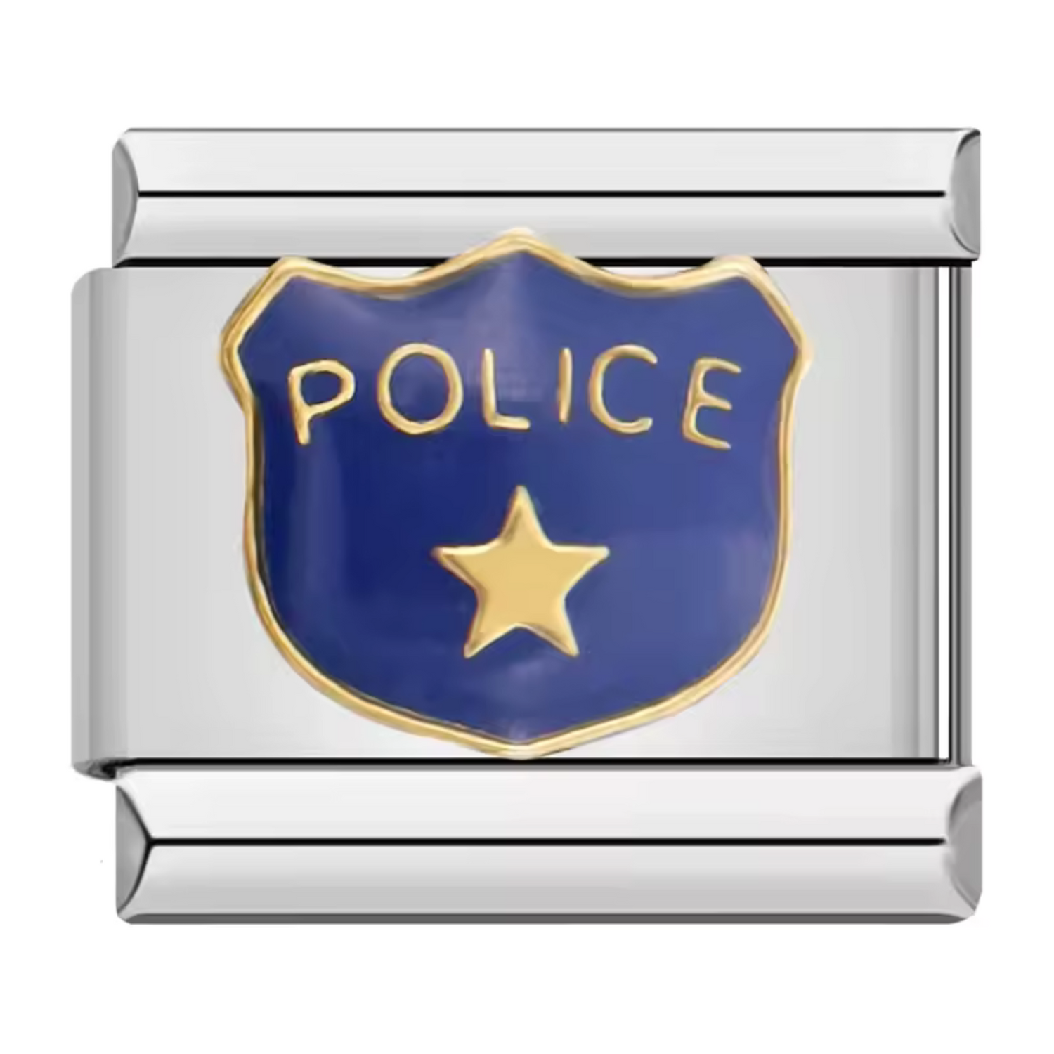 Charm Italien Argenté – Insigne de Police