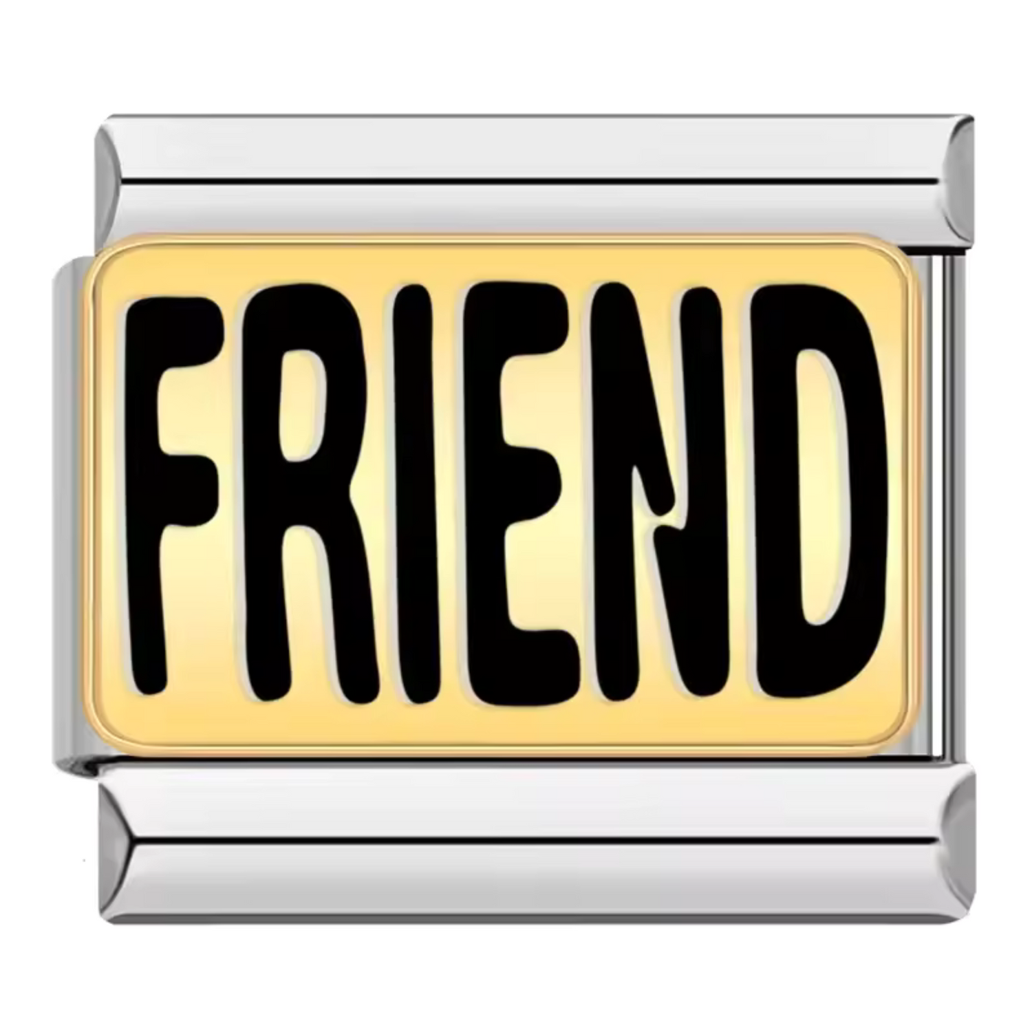 Charm Italien Argenté et Doré – “Friend”