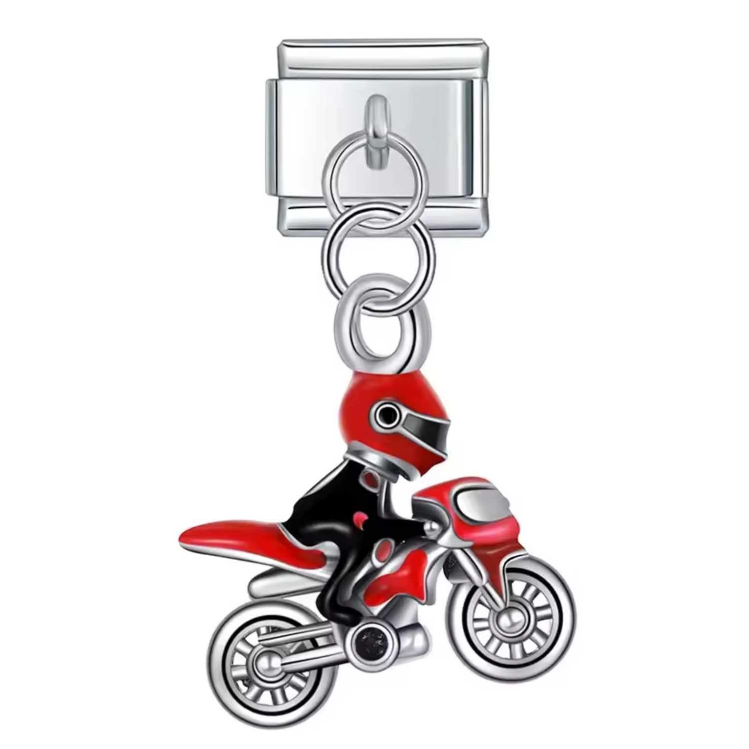 Charm Italien Pendentif Argenté – Moto