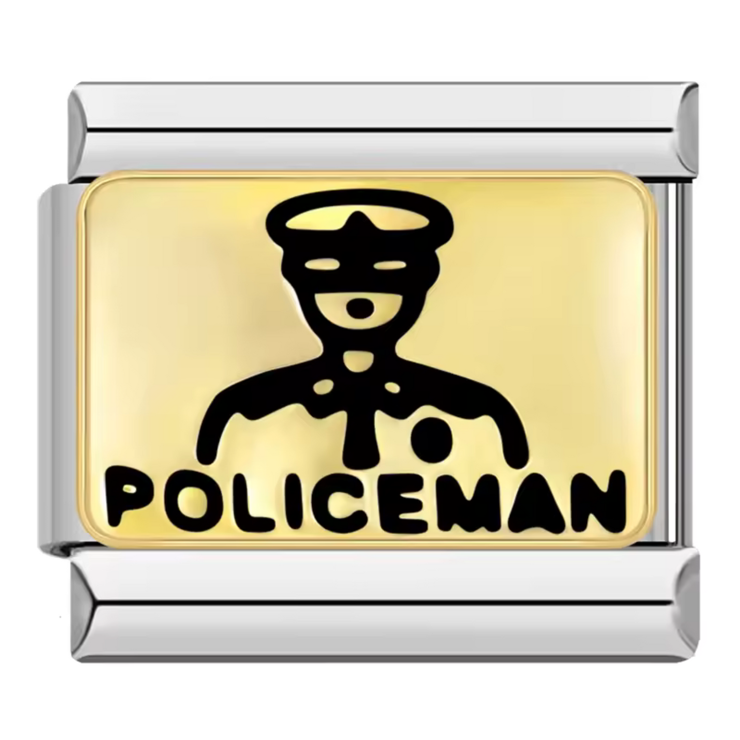 Charm Italien Argenté – Policier