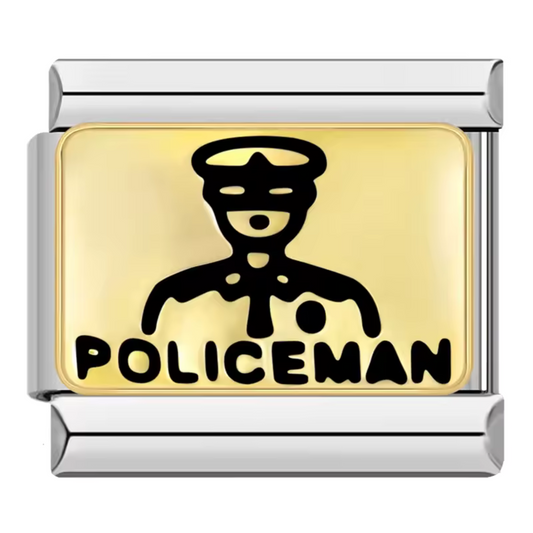 Charm Italien Argenté – Policier