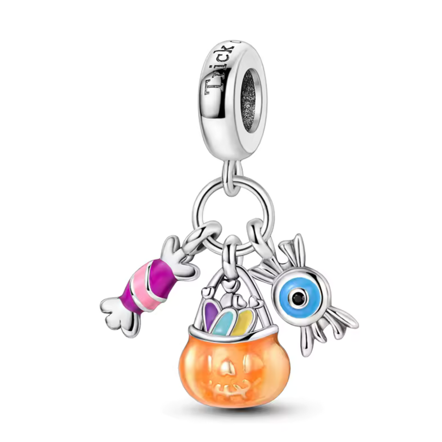 Charm Halloween Gourmand – Bonbons et Seau Citrouille