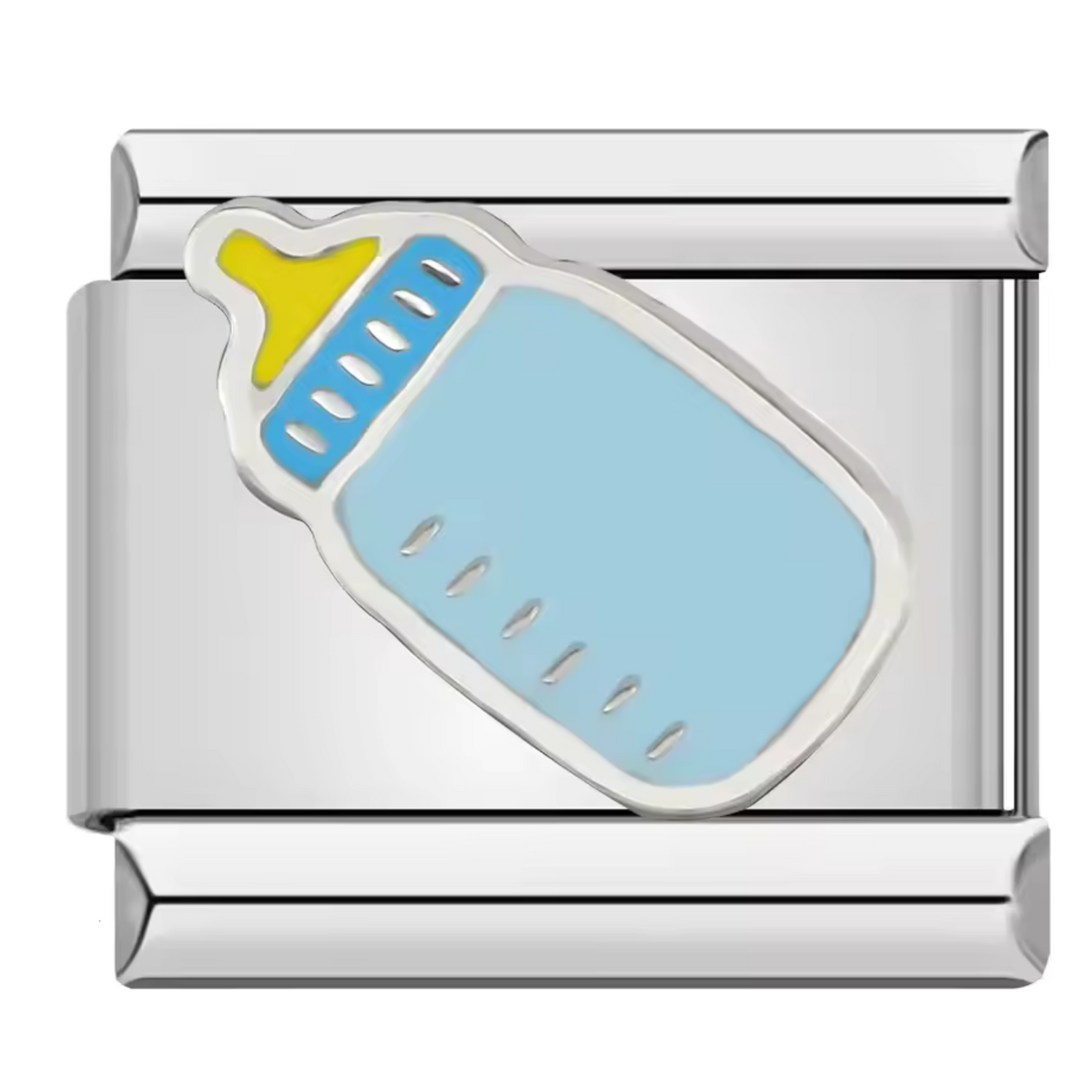 Charm Italien Argenté – Biberon Bleu