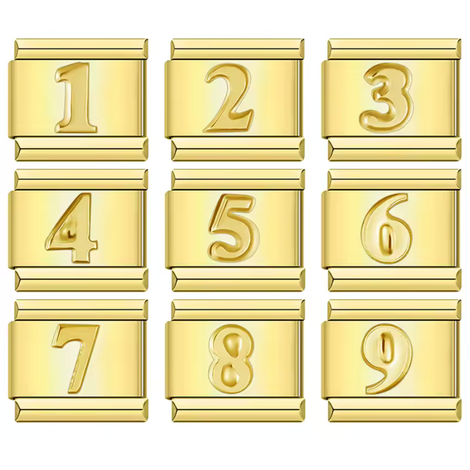 Charm Italien Doré – Chiffres de 0 à 9