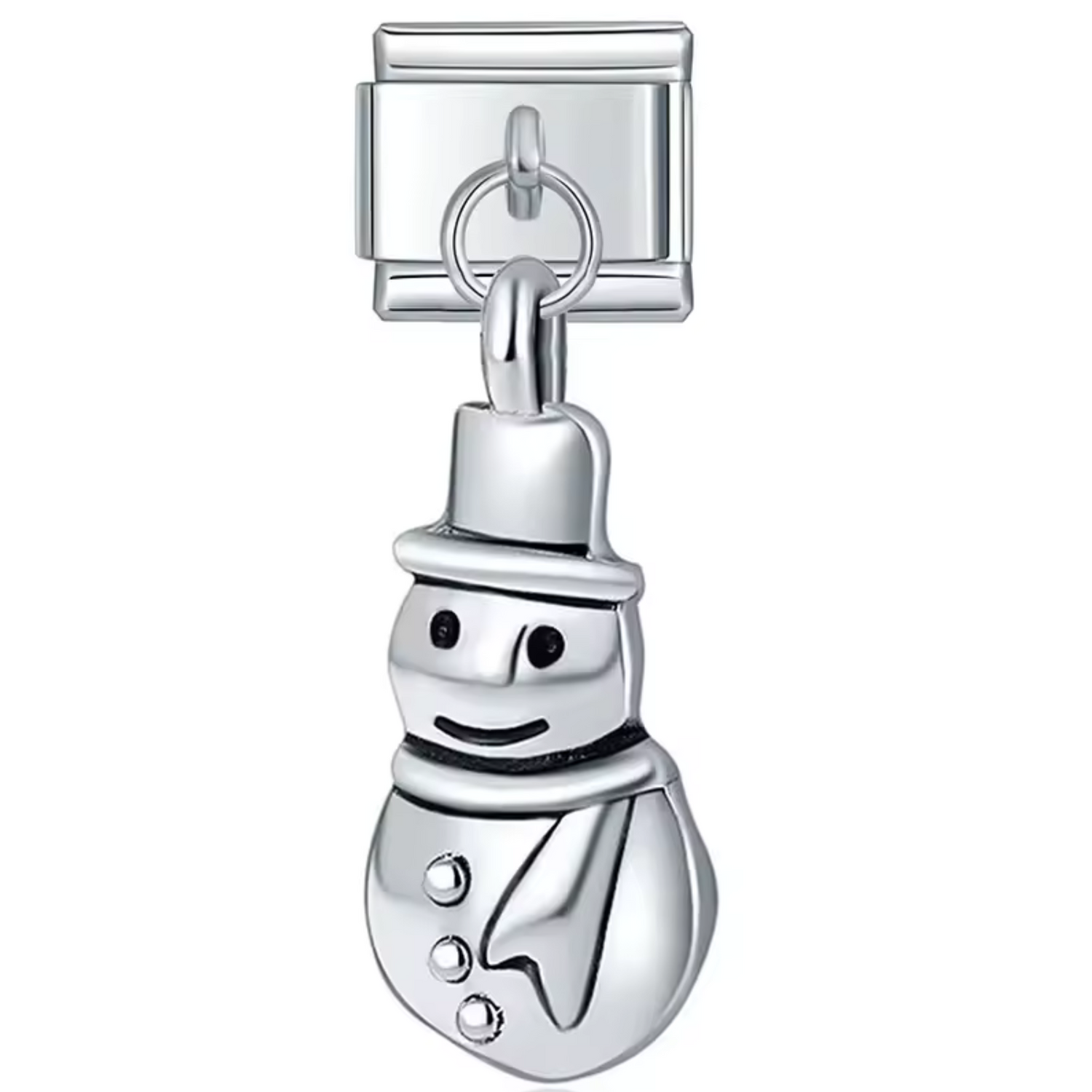 Charm Italien Pendentif – Bonhomme de Neige Argenté