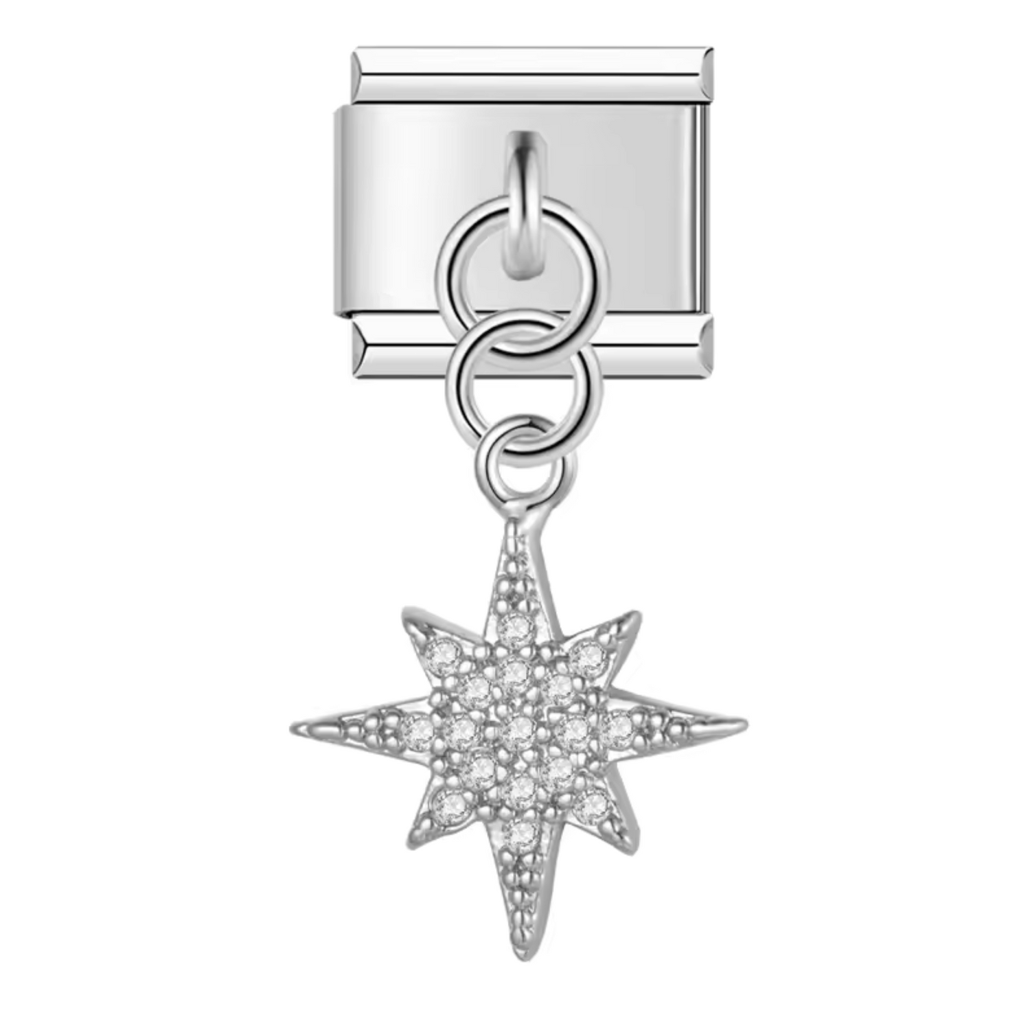 Charm Italien – Pendentif Étoile en Argent, Or ou Or Rose
